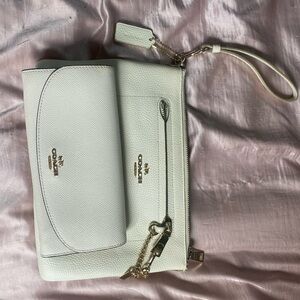 Coach Cream Wristlet and Wallet Set
